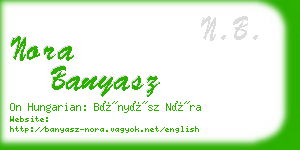 nora banyasz business card